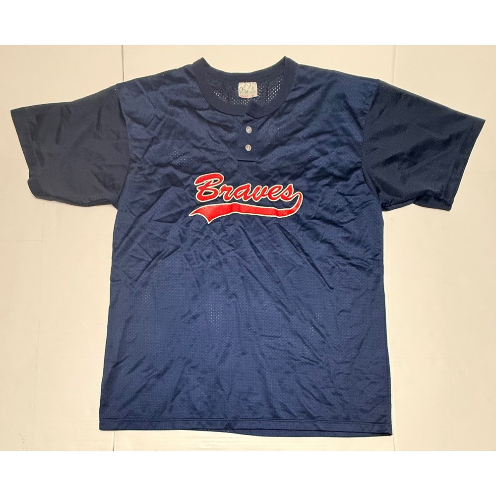Vintage Gator Athletics Atlanta Braves Mesh Jersey Navy Blue XL Made in USA
